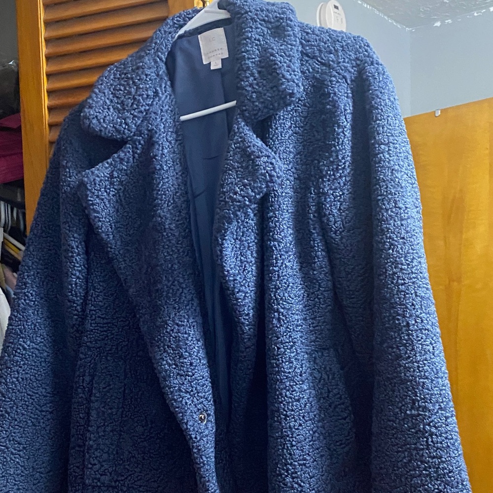 Lauren Conrad Blue Sherpa Coat